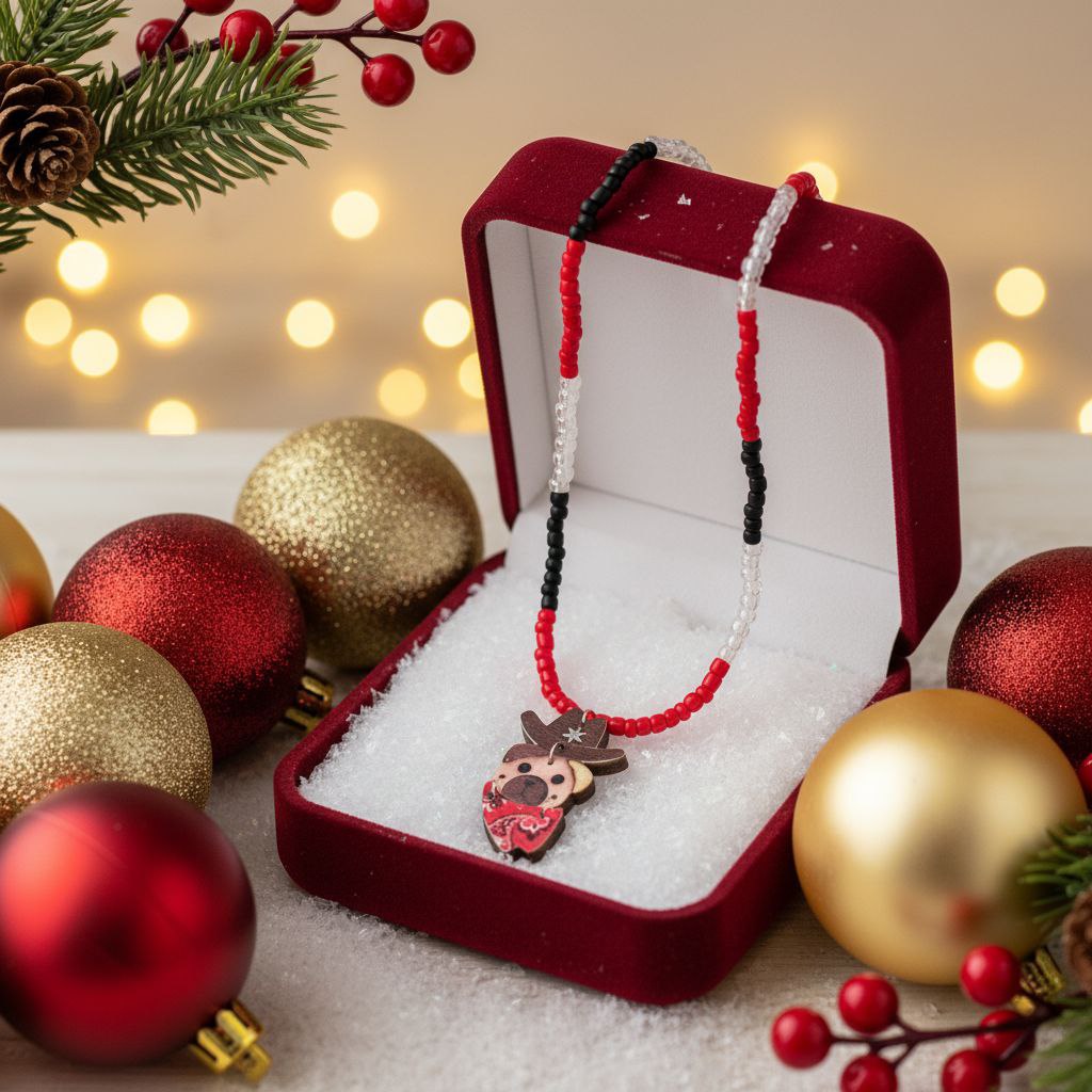 Cartoon Cowboy Dog Necklace