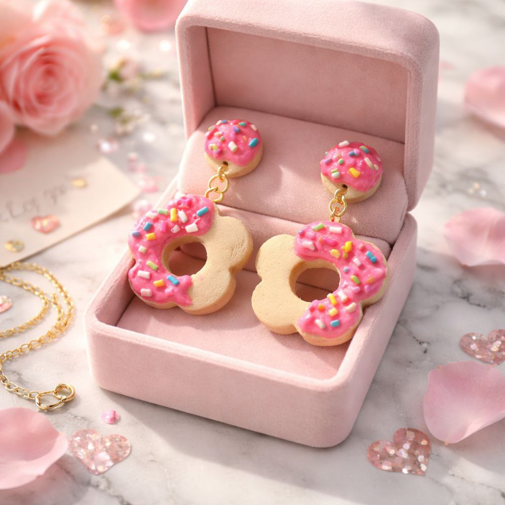 Sugar Cookie Flower Earrings - Delicious Handmade Accessory