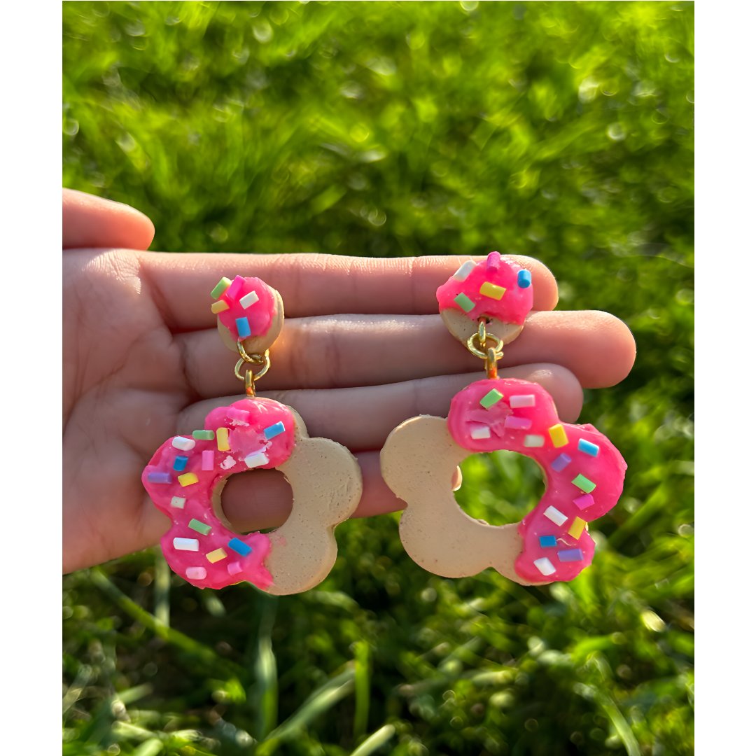 Sugar Cookie Flower Earrings - Delicious Handmade Accessory