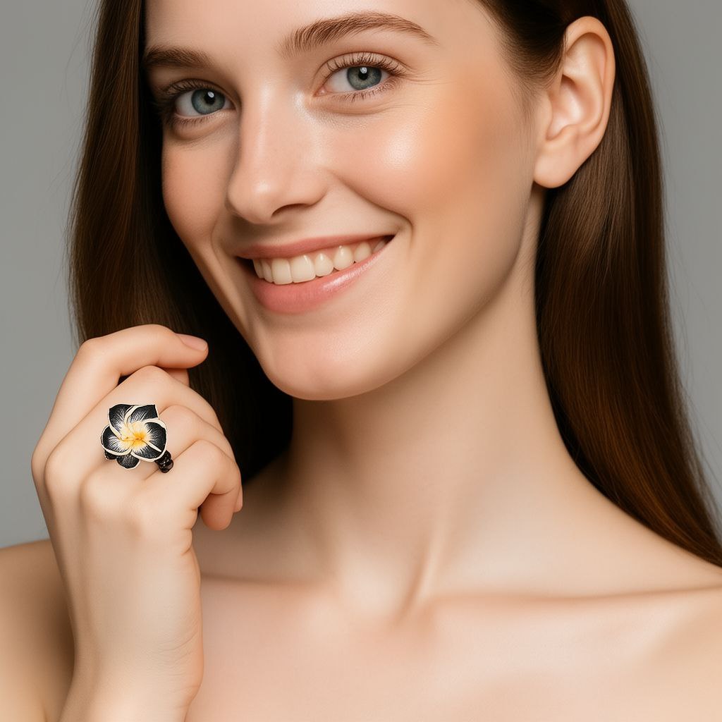 Polymer Clay Flower Rings
