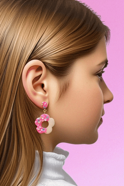 Sugar Cookie Flower Earrings - Delicious Handmade Accessory